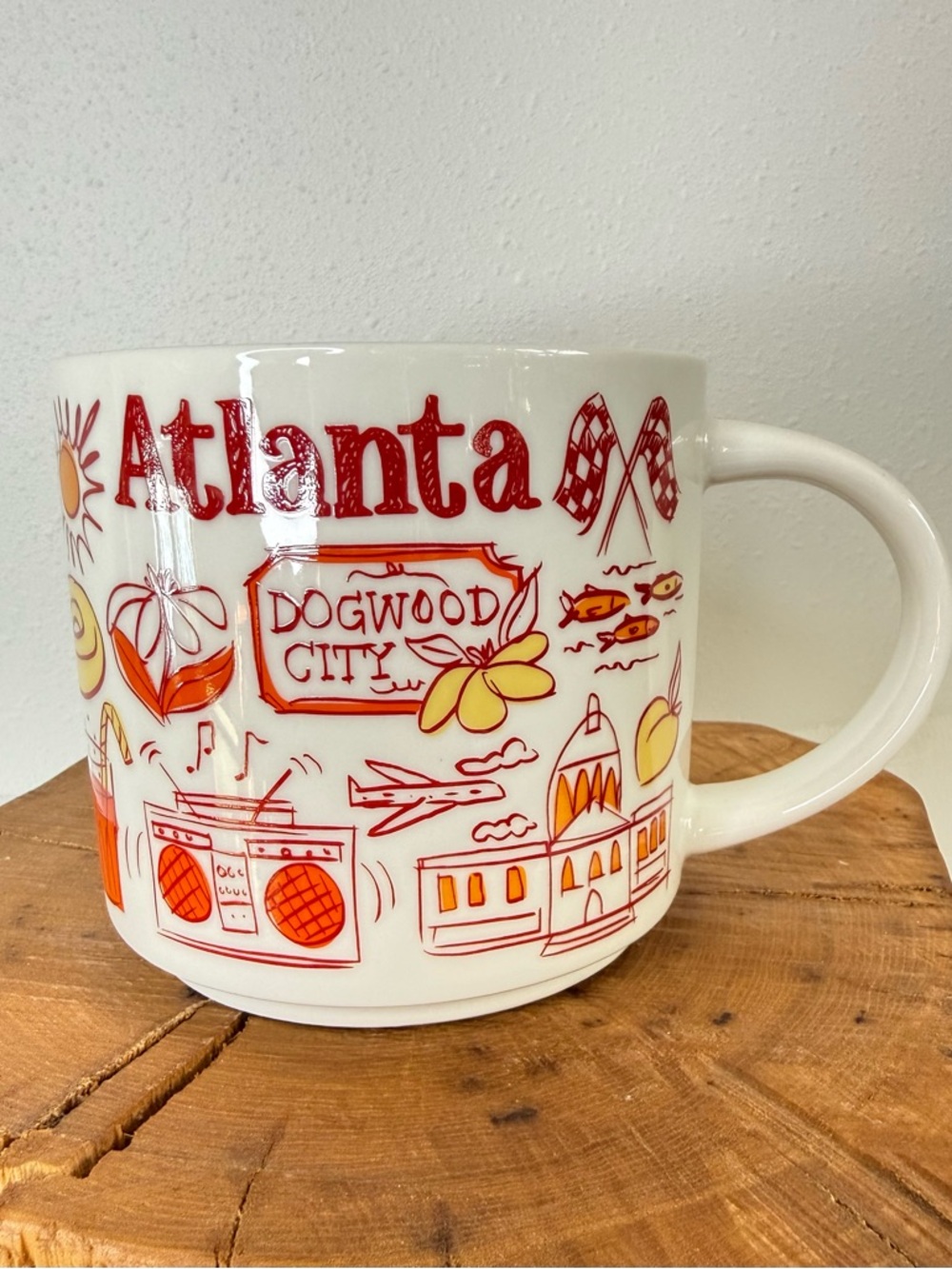 Starbucks Atlanta Mug Been There Series Orange Interior Georgia Collectible - Picture 4 of 6